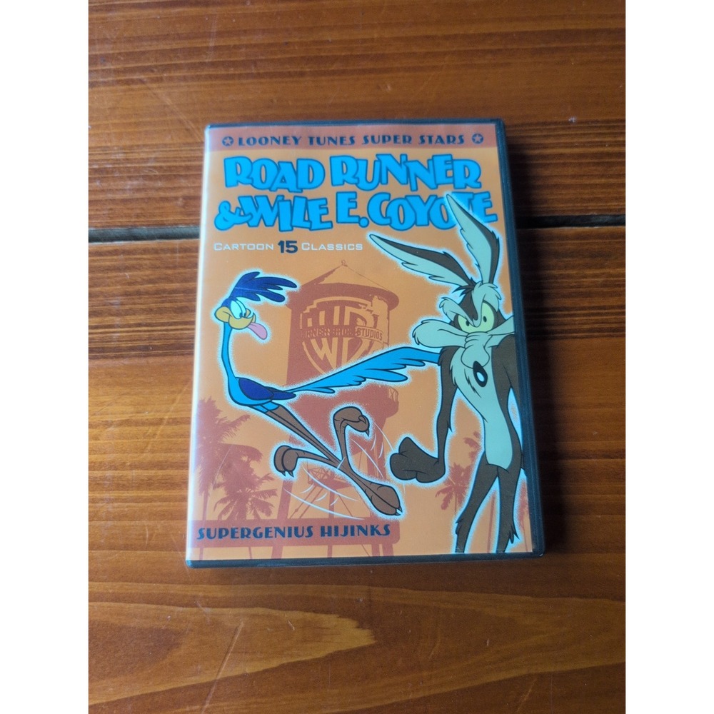 Looney Tunes Super Stars Road Runner Wile E Coyote Supergenius Hijinks DVD 15 Cl